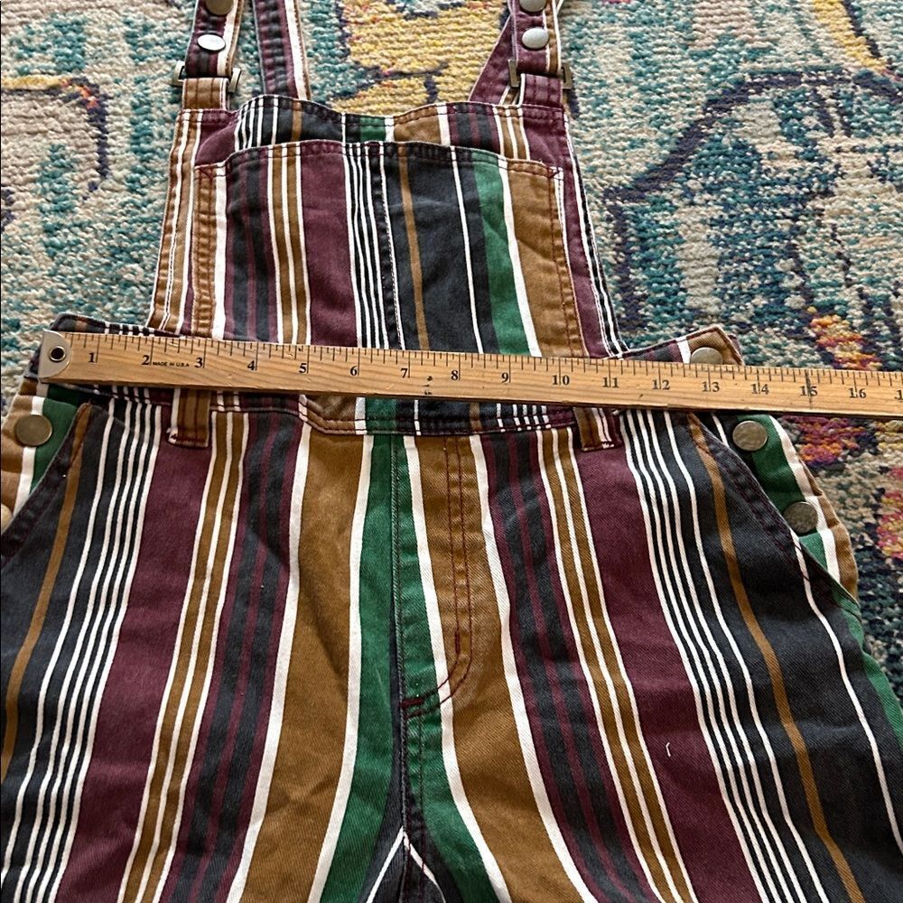BDG Multicolor Striped Overalls a small - Picture 10 of 13
